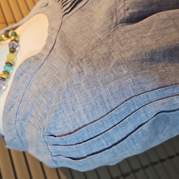 NWOT Size 10, 100% linen summer blouse / tunic, great with jeans, beach cover-up - Picture 4 of 16